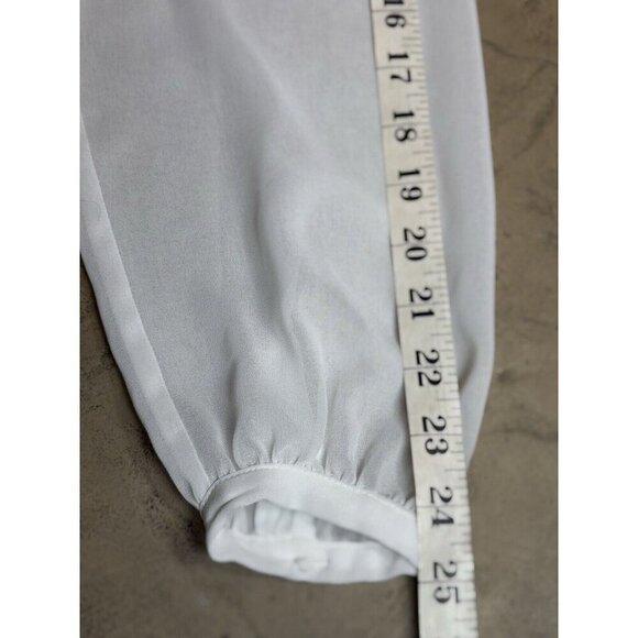 Zara Basics White Floral Lace Top Sz Small - Picture 8 of 8